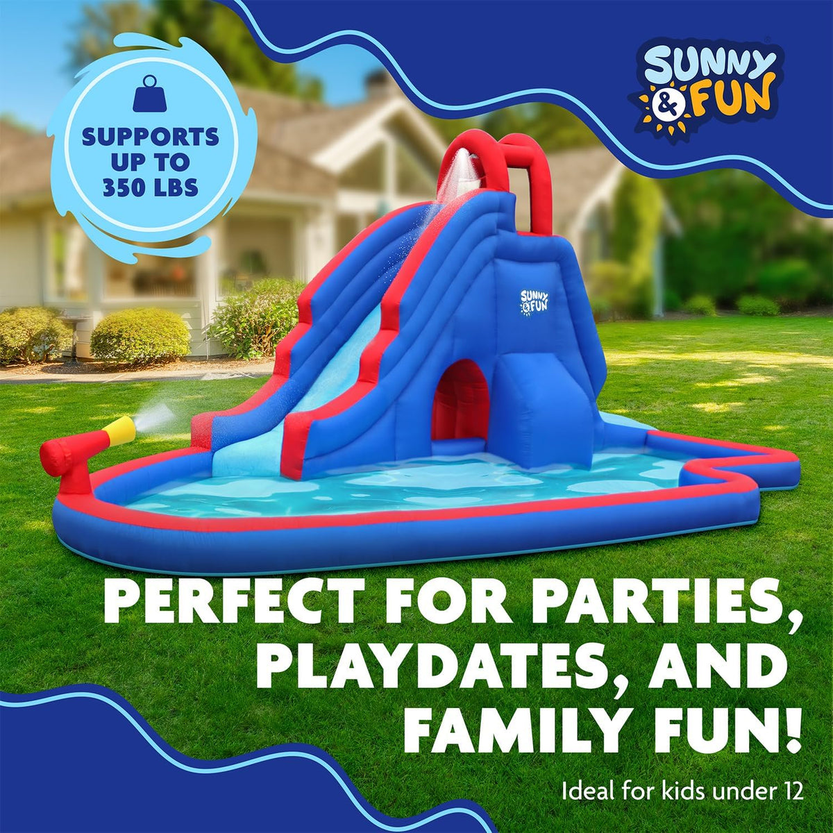 Sunny & Fun splash-down pool image with shallow area for water fun.