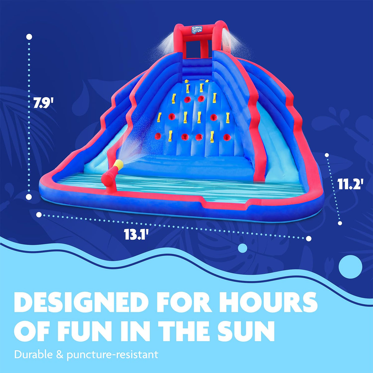 Sunny & Fun Ultra Climber climbing wall detail demonstrates sturdy entry for adventurous kids