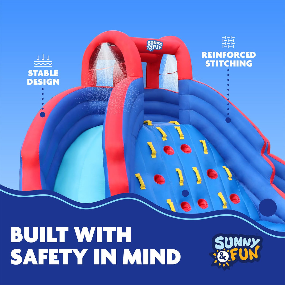 Sunny & Fun Ultra Climber splash-down pool ready for refreshing splashes