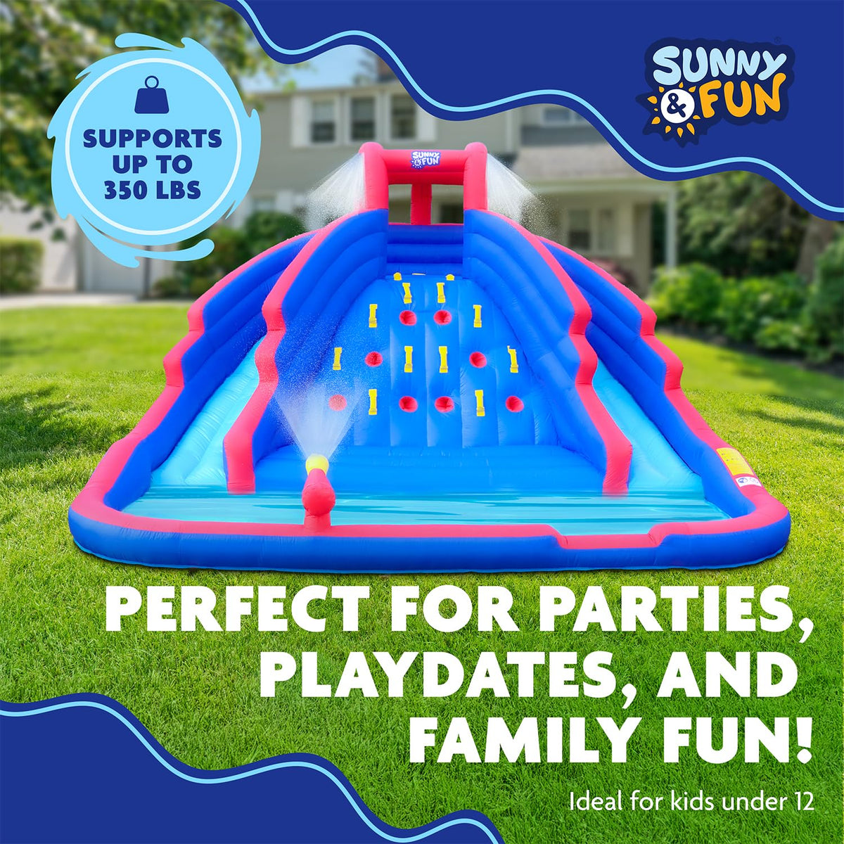 Sunny & Fun Ultra Climber two-slides in action invites energetic water fun