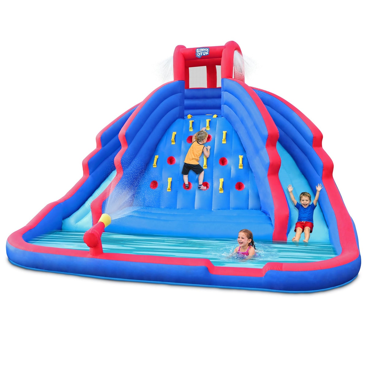 Sunny & Fun Ultra Climber front view shows spacious backyard entertainment for kids