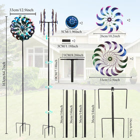 SunnyGarden windspinner 64.2-inch tall silhouette serves as a bold yard focal point.