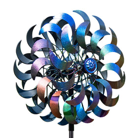 SunnyGarden windspinner color-shift display adds eye-catching color change to gardens.