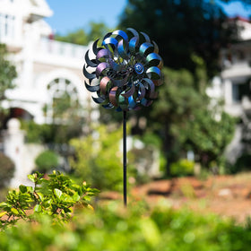 SunnyGarden windspinner yard decor creates dynamic beauty with every breeze.