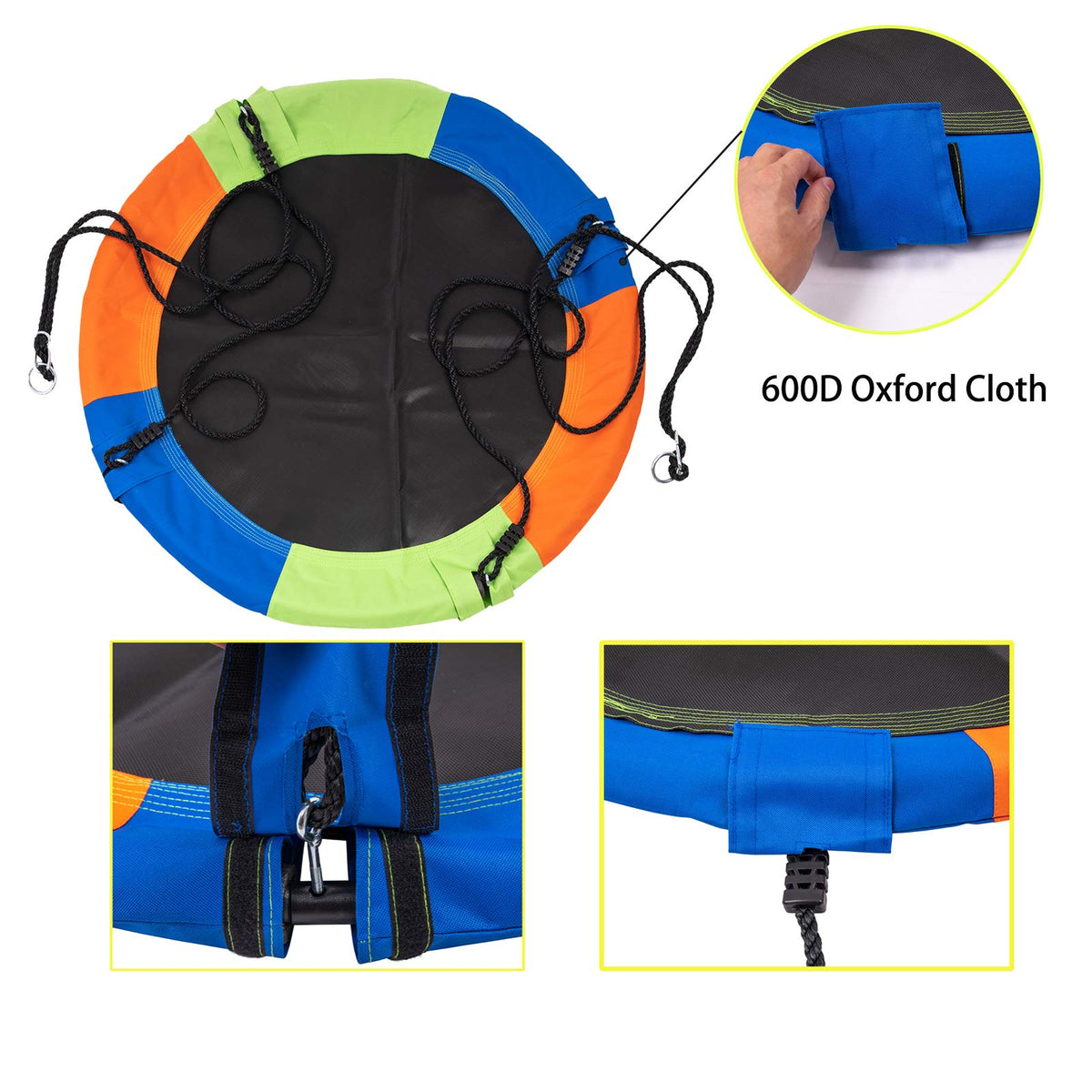 Sunnyglade heavy-duty saucer swing frame showing sturdy construction