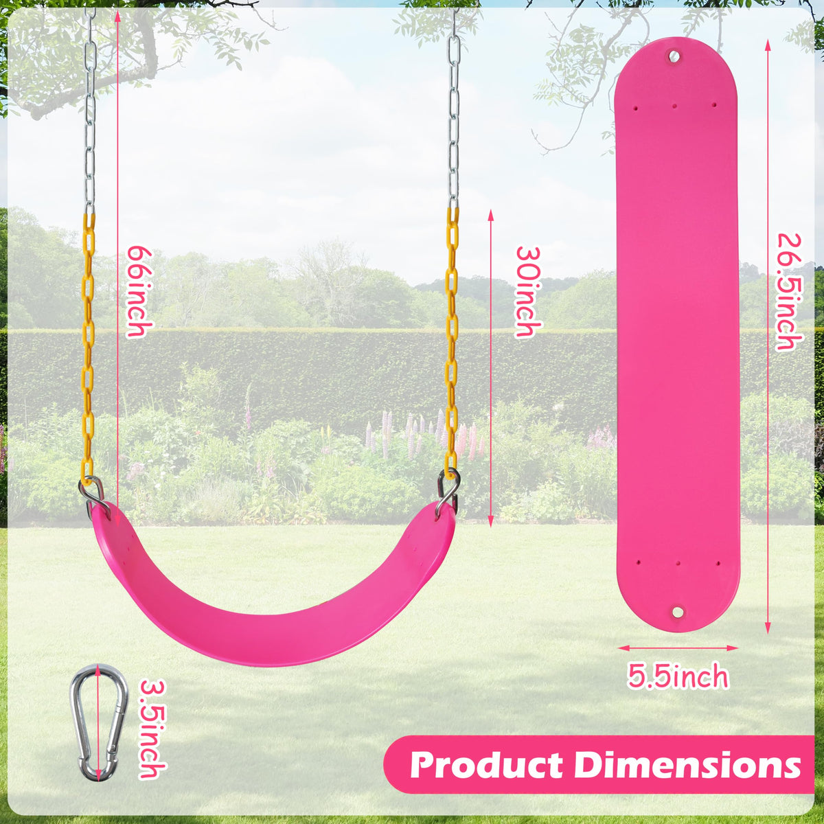 Sunnyglade pink two-pack swing accessories for quick backyard updates.