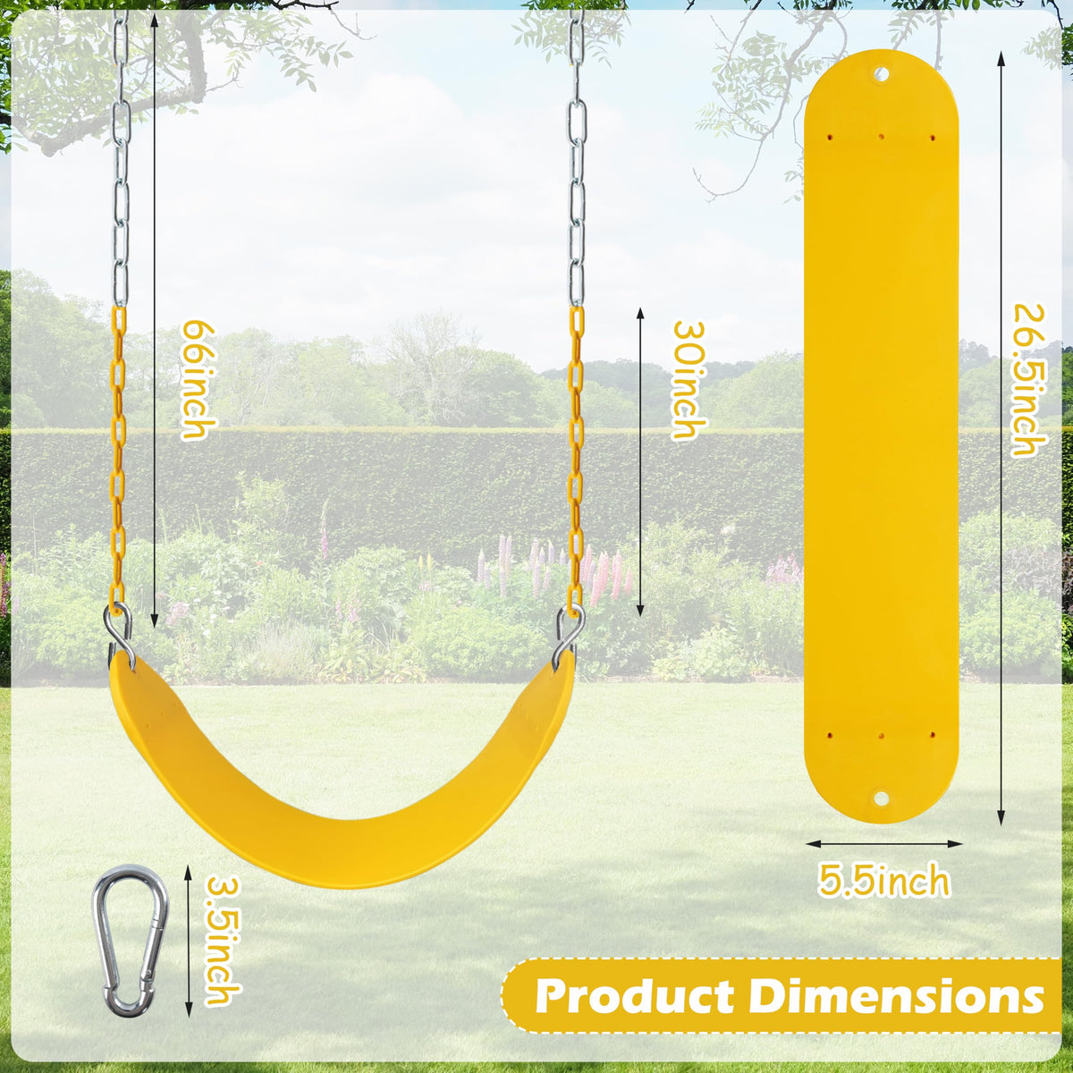 Sunnyglade snap hooks enable quick, secure installation on swing sets