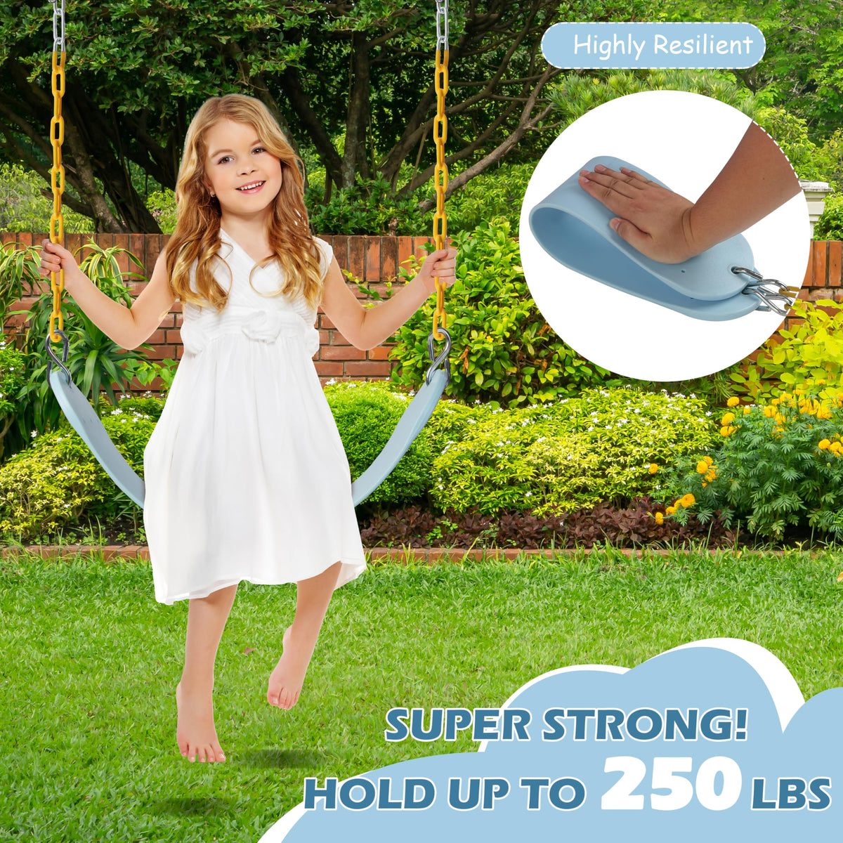 Sunnyglade snap hooks for quick, secure swing set installation.