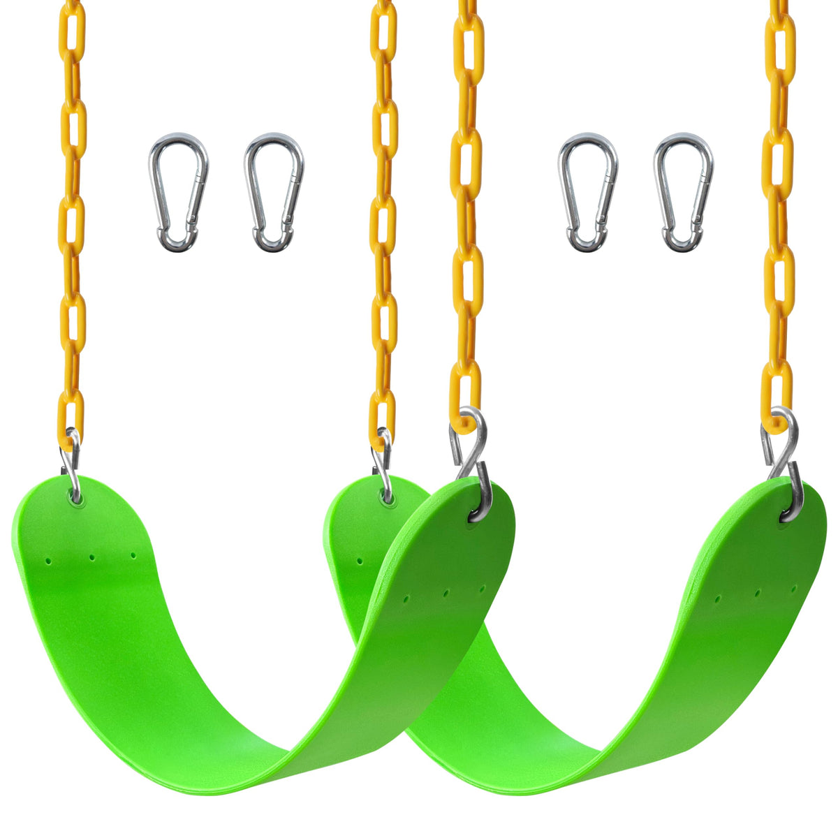 Sunnyglade swing seat grass green with 66 inch chain for sturdy backyard play