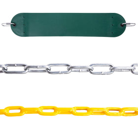 Sunnyglade thermoplastic coated chain reduces wear and pinch points.