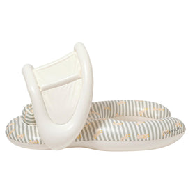Sunnylife Float Together Baby Seat deflated and rolled for easy packing.