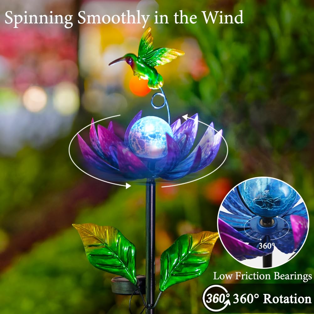 Sunnylight hummingbird accent adds charm to outdoor garden decor.
