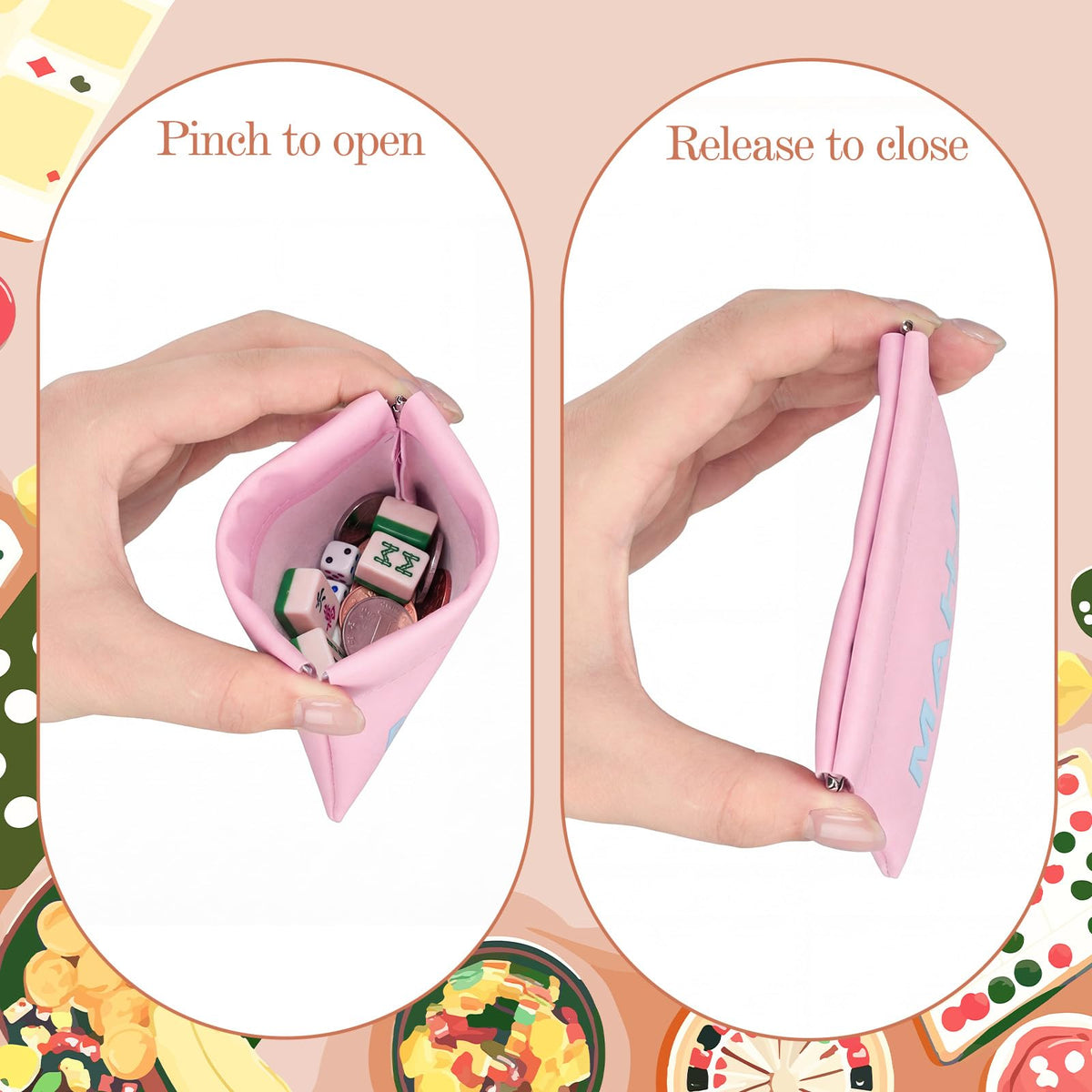 Sunnymove squeeze-open design bag for easy access and secure closure