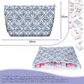 Sunnymove Block print pattern tote adds stylish flair to mahjong gear