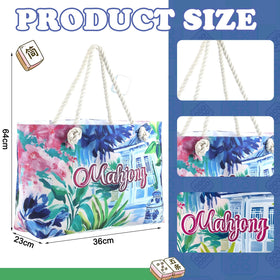 Sunnymove canvas mahjong bag showing durable material and style