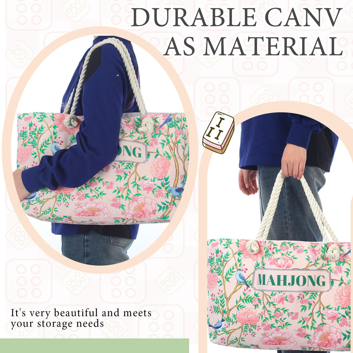 Sunnymove chinoiserie patterned bag adds chic style to Mahjong gear
