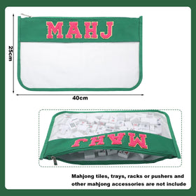 Sunnymove drawstring bag for mahjong accessories in green, versatile travel companion