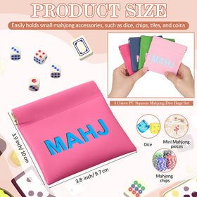 Sunnymove mahjong bag holds dice, tiles, and coins during play