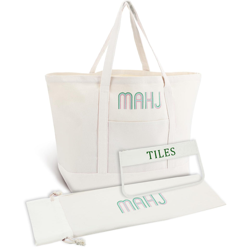 Sunnymove mahjong bag showing full-set storage and organized compartments.