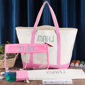 Sunnymove mahjong bag light-pink design suits parties and travel