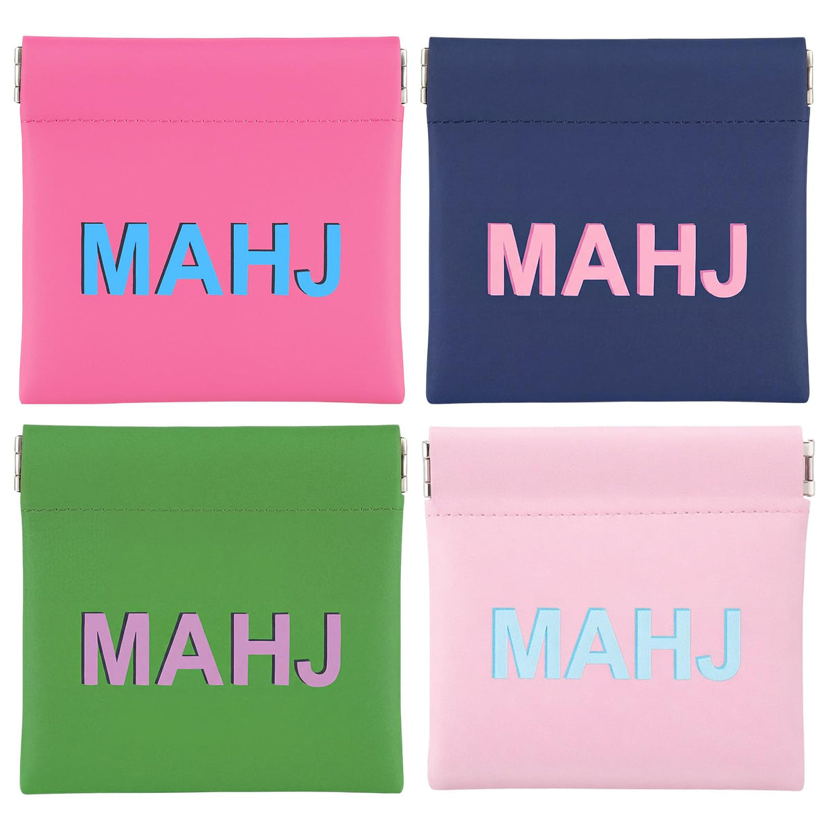 Sunnymove mahjong bag multicolor with compact squeeze opening for quick game access