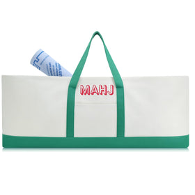 Sunnymove mahjong bag with tiles and rack for organized, protected transport