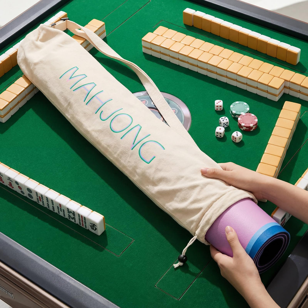 Sunnymove 34-inch mat bag fits standard mats, keeps boards tidy before and after play