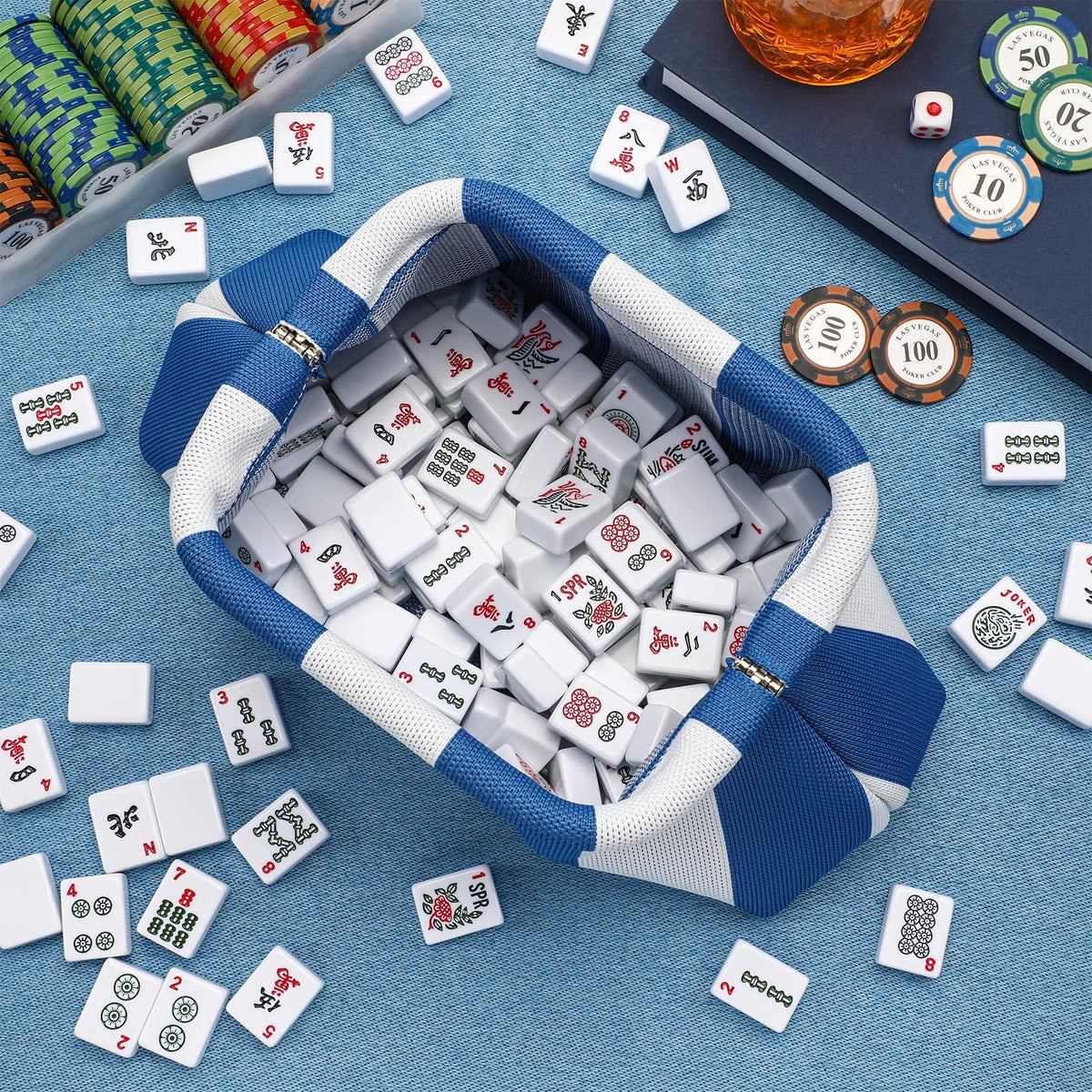 Sunnymove Mahjong Tile Bag doubles as a chic clutch for outings and events.