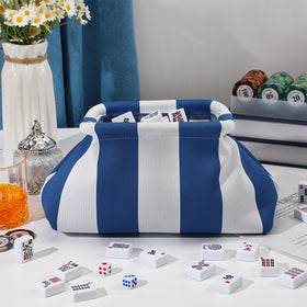Sunnymove blue-striped bag is travel-friendly and easy to carry.