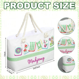Sunnymove mahjong tile bag with zipper keeps tiles secure during travel.
