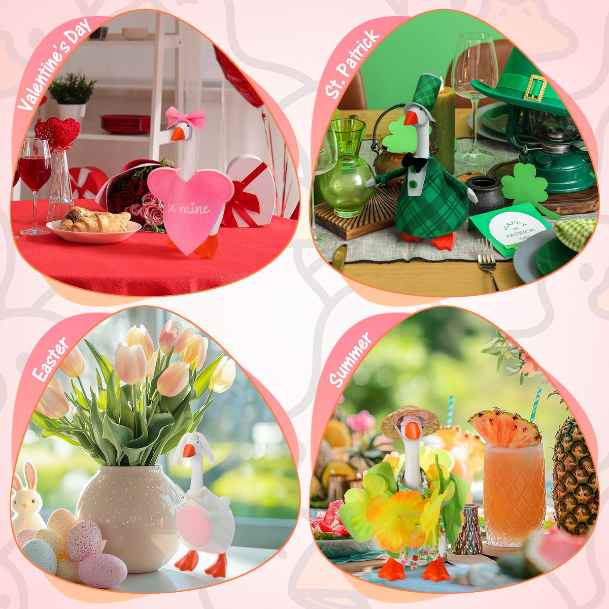 Sunnymove mini goose dress-up accessories for playful gifts and displays.