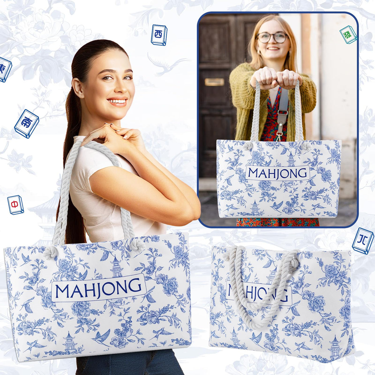Sunnymove multi-use mahjong accessory bag offers versatile storage options.