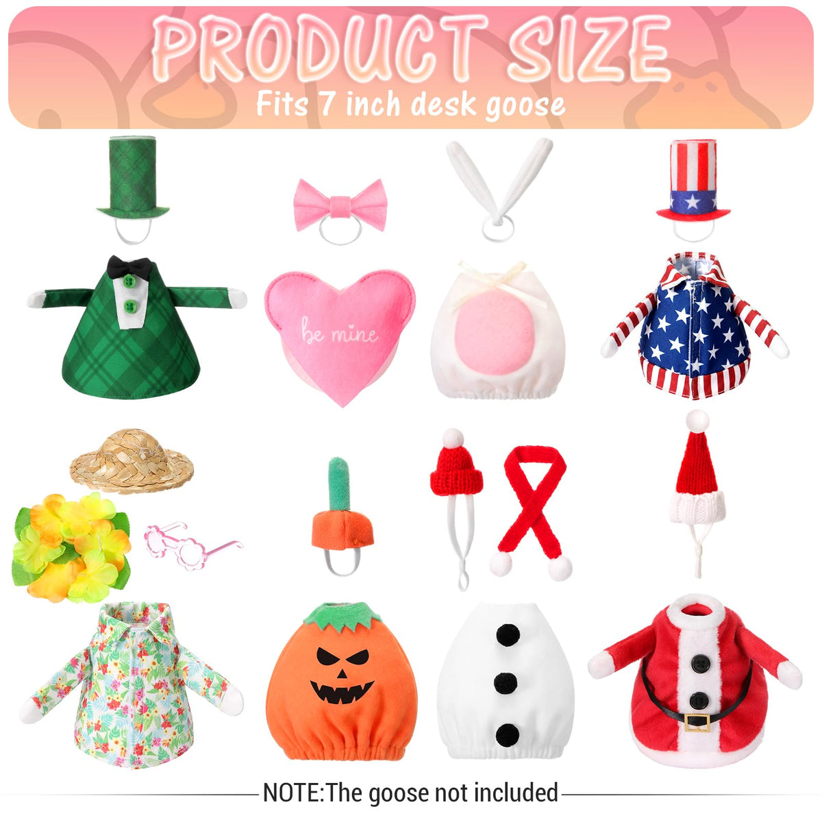 Sunnymove patriotic goose costumes add red, white, and blue charm to displays.