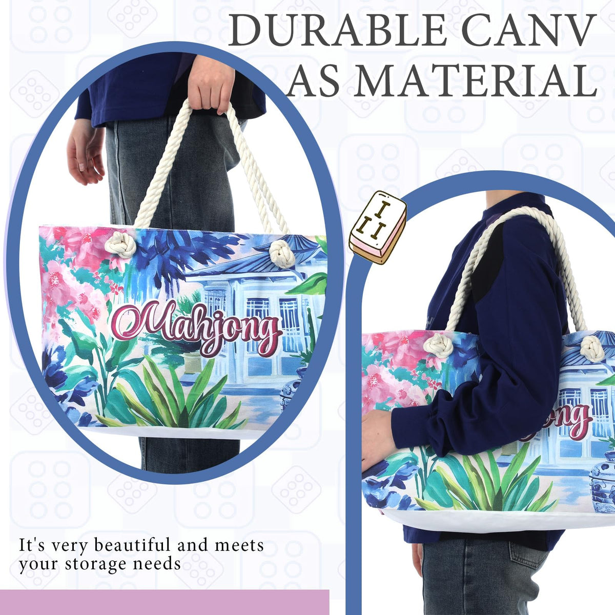 Sunnymove portable floral patterned bag for travel and storage