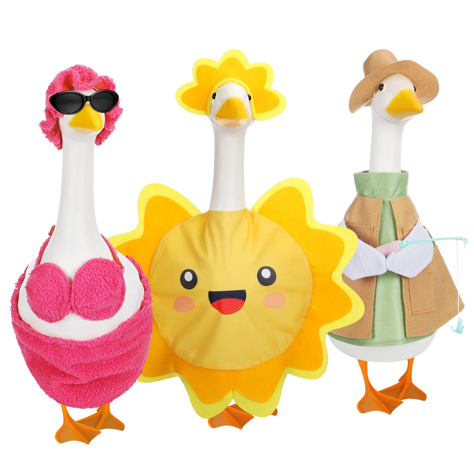 Sunnymove goose bikini set on statue adds playful summer flair