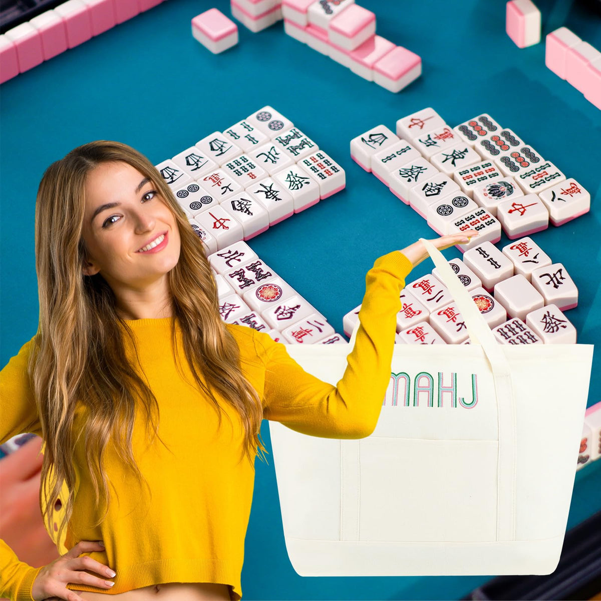 Sunnymove travel-ready mahjong bag suitable for parties and everyday use.