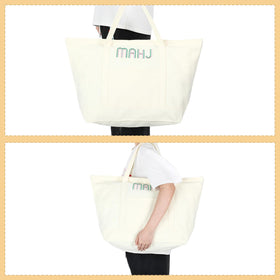 Sunnymove white mahjong bag with embroidery adds stylish flair to game night.