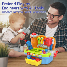 SunnyPal workbench includes shape sorter to support color and shape recognition during play.