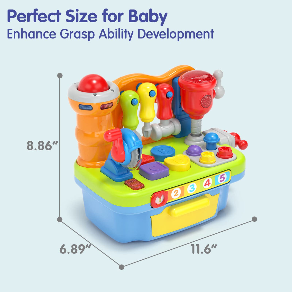 SunnyPal safety-first design with smooth edges invites safe, exploratory play.