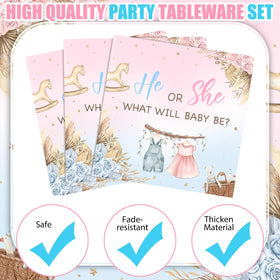Sunnyray boho gender reveal forks, reliable for easy serving and eating.