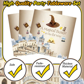 Sunnyray wizard napkins display festive print for quick cleanup after treats