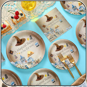 Sunnyray packaging image shows disposable tableware bundle