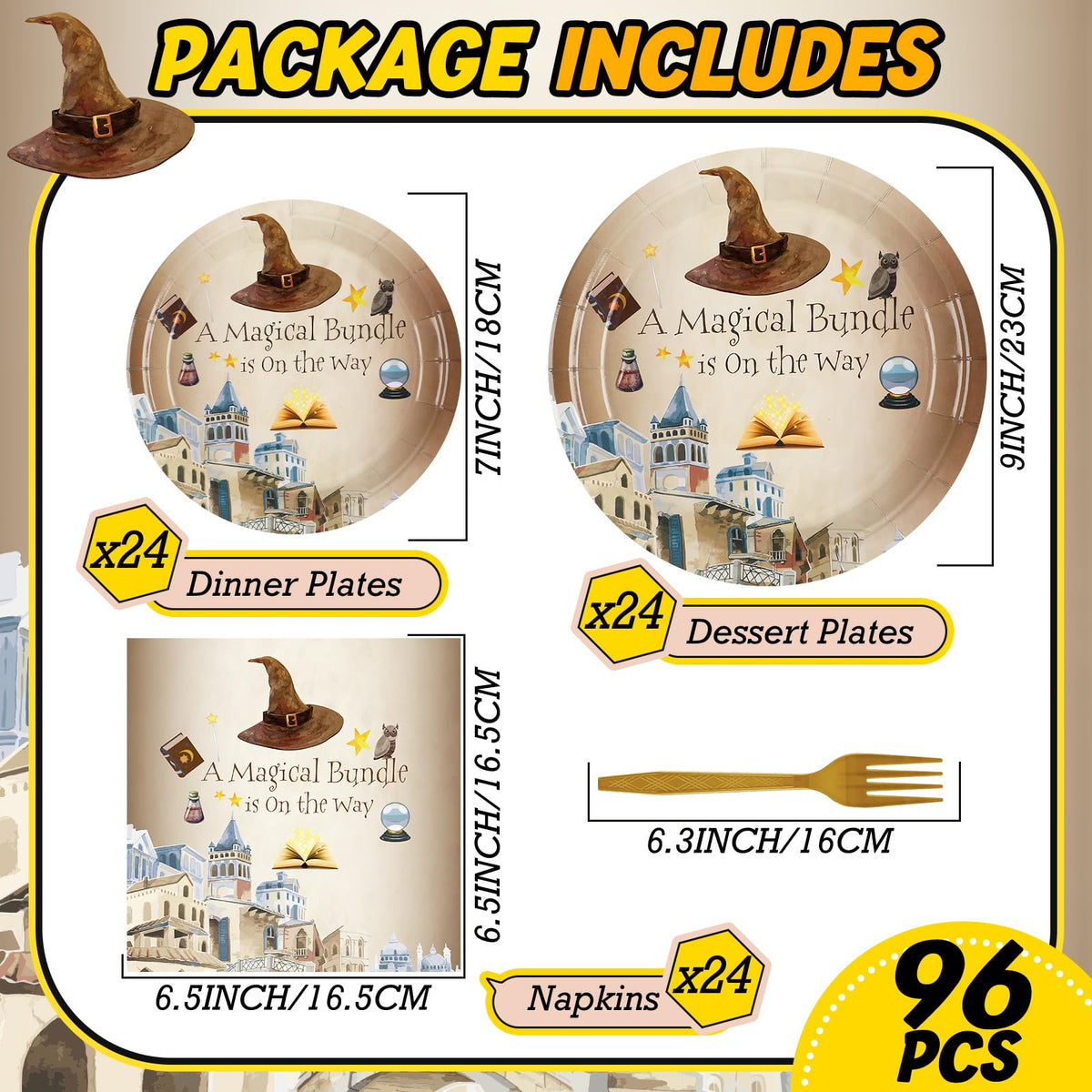 Sunnyray wizard plates 7-inch add whimsy to a party setup