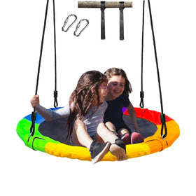 SunnyStride 40-inch saucer swing seat for backyard fun