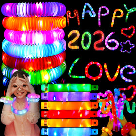 SUNPROUND glow tubes closeup packaging showing safe, durable design for party use