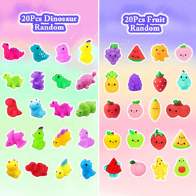 SUNPROUND 200Pcs Mochi Squishy Toys – fruit theme for sensory exploration and gifting