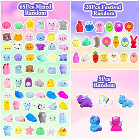 SUNPROUND 200Pcs Mochi Squishy Toys – sea theme for stress relief and imaginative play