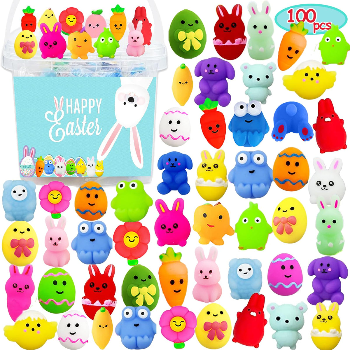 SUNPROUND Easter Mochi Squishy bunny for Easter baskets and sensory play.