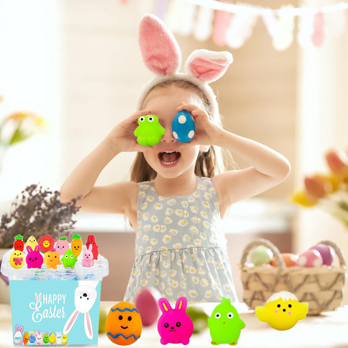 SUNPROUND Easter Mochi Squishy flower adds color and seasonal cheer during activities.