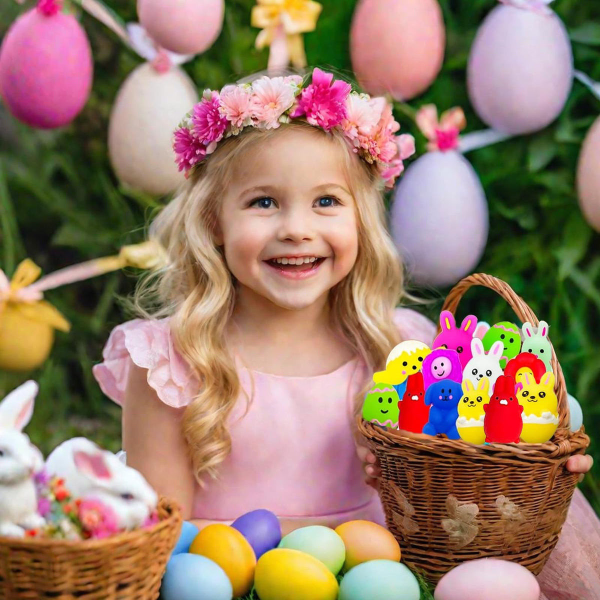 SUNPROUND Easter Mochi Squishy pack convenient, lightweight fun for classroom rewards.